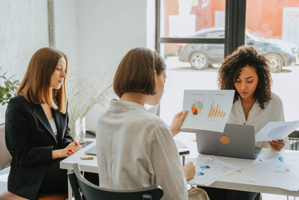 Fleetwood Women in a meeting